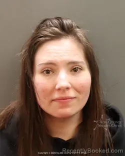 Mugshot of Emilee Anne Tharp booked in Ada County, Idaho on March 5, 2026