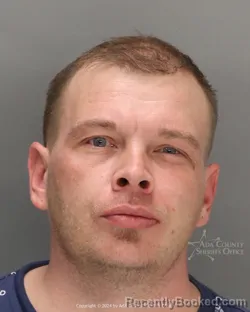 Mugshot of Dustin Jack Howell booked in Ada County, Idaho on April 3, 2026