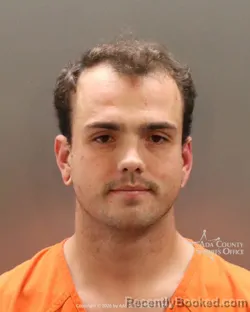 Mugshot of Tyler Hayes booked in Ada County, Idaho on May 5, 2026
