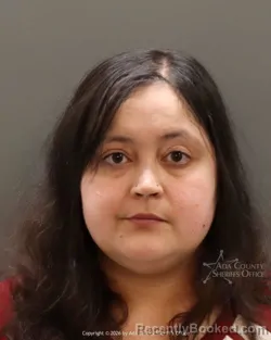Mugshot of Nicole Chacon booked in Ada County, Idaho on August 13, 2026