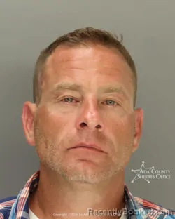 Mugshot of Jon Kalem Hopper booked in Ada County, Idaho on August 15, 2026