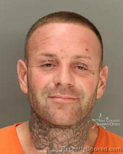 Mugshot of Andrew Robert Dunn booked in Ada County, Idaho on August 27, 2026