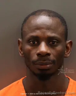 Mugshot of Laurent Niyitunga booked in Ada County, Idaho on March 7, 2026