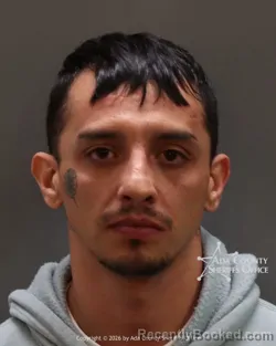 Mugshot of Anthony David Arellano booked in Ada County, Idaho on March 22, 2026