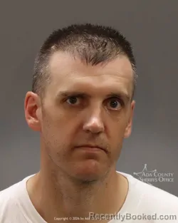 Mugshot of Zachary Scott Davis booked in Ada County, Idaho on July 8, 2026