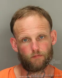 Mugshot of Christopher Morgan Teater booked in Ada County, Idaho on March 29, 2026