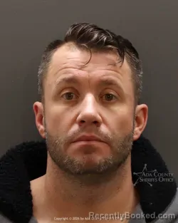 Mugshot of Zackery Douglas Adams booked in Ada County, Idaho on March 9, 2026