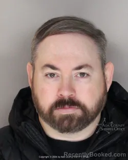 Mugshot of Joshua Ruebon Hill booked in Ada County, Idaho on March 6, 2026