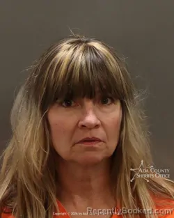 Mugshot of Danielle Rennae Owen booked in Ada County, Idaho on March 17, 2026