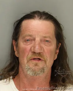 Mugshot of Blaze Phillip Keene booked in Ada County, Idaho on August 21, 2026