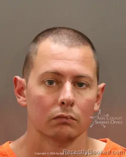 Mugshot of Kameron Brown booked in Ada County, Idaho on June 22, 2026