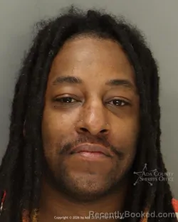 Mugshot of Josyon Jamel Abney booked in Ada County, Idaho on May 22, 2026