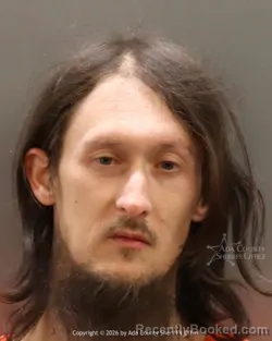 Mugshot of Taber Jon Foster booked in Ada County, Idaho on March 6, 2026