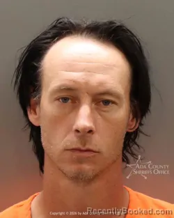 Mugshot of Adam Blamires booked in Ada County, Idaho on October 8, 2026