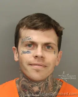 Mugshot of Jacob Chance Waters booked in Ada County, Idaho on June 7, 2026