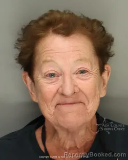 Mugshot of Janet Louise Downs booked in Ada County, Idaho on June 26, 2026