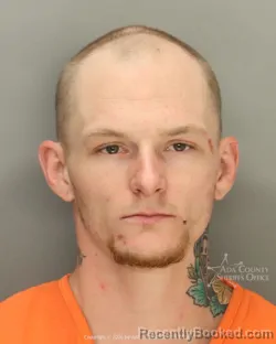 Mugshot of Nathaniel Tyler Droulard booked in Ada County, Idaho on July 11, 2026