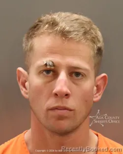 Mugshot of Corbin Inserra booked in Ada County, Idaho on July 27, 2026