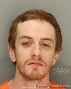 Mugshot of Danner Grahe Carrell booked in Ada County, Idaho on August 12, 2026