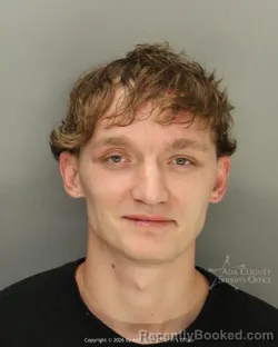 Mugshot of Dylan James Kidd booked in Ada County, Idaho on October 8, 2026