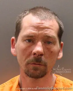 Mugshot of Stamey Brett Keith booked in Ada County, Idaho on June 4, 2026