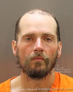 Mugshot of Richard Lee Barningham booked in Ada County, Idaho on May 1, 2026