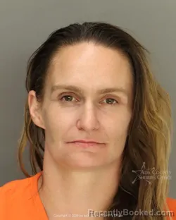 Mugshot of Katie Renee Weimar booked in Ada County, Idaho on August 25, 2026