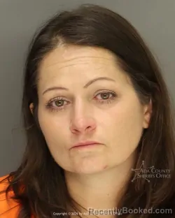Mugshot of Chandra Mae Leeds booked in Ada County, Idaho on August 12, 2026