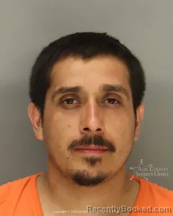 Mugshot of Juvetino Carrillo Orosco booked in Ada County, Idaho on August 20, 2026