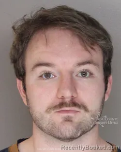 Mugshot of Marcus Schorzman booked in Ada County, Idaho on March 17, 2026