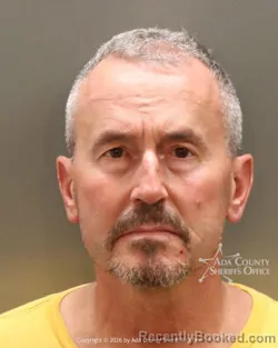 Mugshot of Scott Michael Smith booked in Ada County, Idaho on August 20, 2026