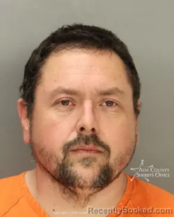 Mugshot of Justin Carl Ussing booked in Ada County, Idaho on March 28, 2026