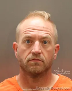 Mugshot of Joshua Dale Janicek booked in Ada County, Idaho on July 10, 2026