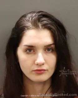 Mugshot of Brettnee Monique Williamson booked in Ada County, Idaho on April 16, 2026