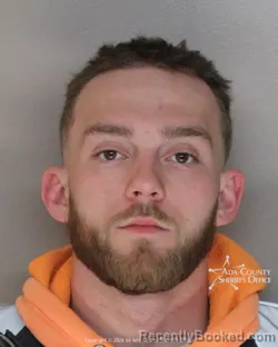 Mugshot of Patric Galen Broderson booked in Ada County, Idaho on April 16, 2026
