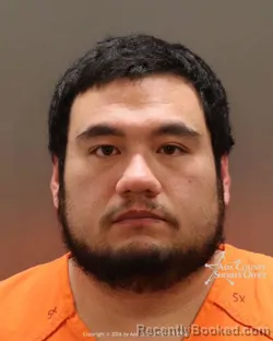 Mugshot of Blas Adrian Alonso booked in Ada County, Idaho on April 8, 2026