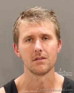 Mugshot of Adam Brian Elliott booked in Ada County, Idaho on September 26, 2026
