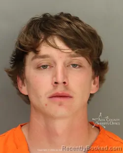 Mugshot of Jordan Matthew Jacobsen booked in Ada County, Idaho on October 4, 2026