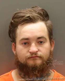 Mugshot of Gaige Jones booked in Ada County, Idaho on August 24, 2026