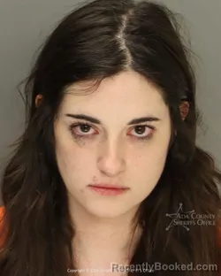 Mugshot of Rachel Michelle Holguin booked in Ada County, Idaho on May 14, 2026
