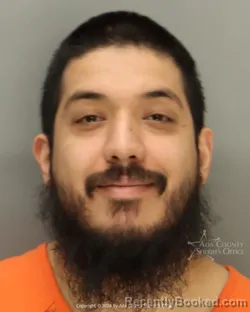 Mugshot of Alejandro Davalos booked in Ada County, Idaho on May 20, 2026