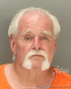 Mugshot of William Miller booked in Ada County, Idaho on August 24, 2026