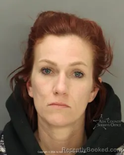 Mugshot of Emily Scarletta Mills booked in Ada County, Idaho on April 8, 2026