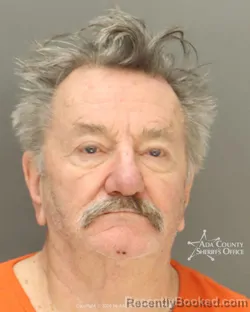 Mugshot of Dennis Charles Tresham booked in Ada County, Idaho on March 26, 2026