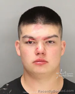 Mugshot of Ethan Tyler Hunt booked in Ada County, Idaho on May 17, 2026