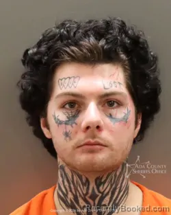 Mugshot of Austin Tyler Jordan booked in Ada County, Idaho on October 21, 2026