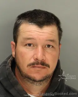 Mugshot of Christopher Robert Duarte booked in Ada County, Idaho on May 11, 2026