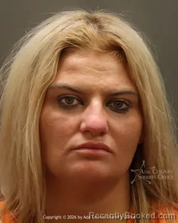 Mugshot of Rebecca Michelle Short booked in Ada County, Idaho on March 20, 2026