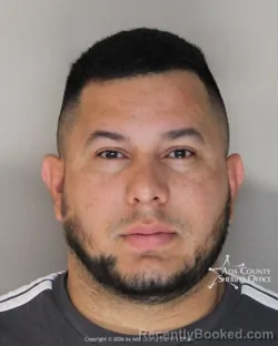 Mugshot of Jesus Del Valle Gonzalez Tablante booked in Ada County, Idaho on August 25, 2026