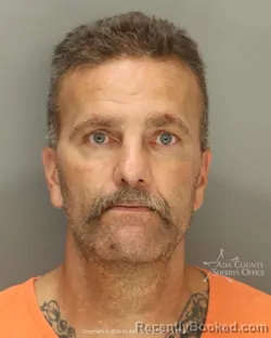 Mugshot of James Trevor Stanley booked in Ada County, Idaho on July 9, 2026